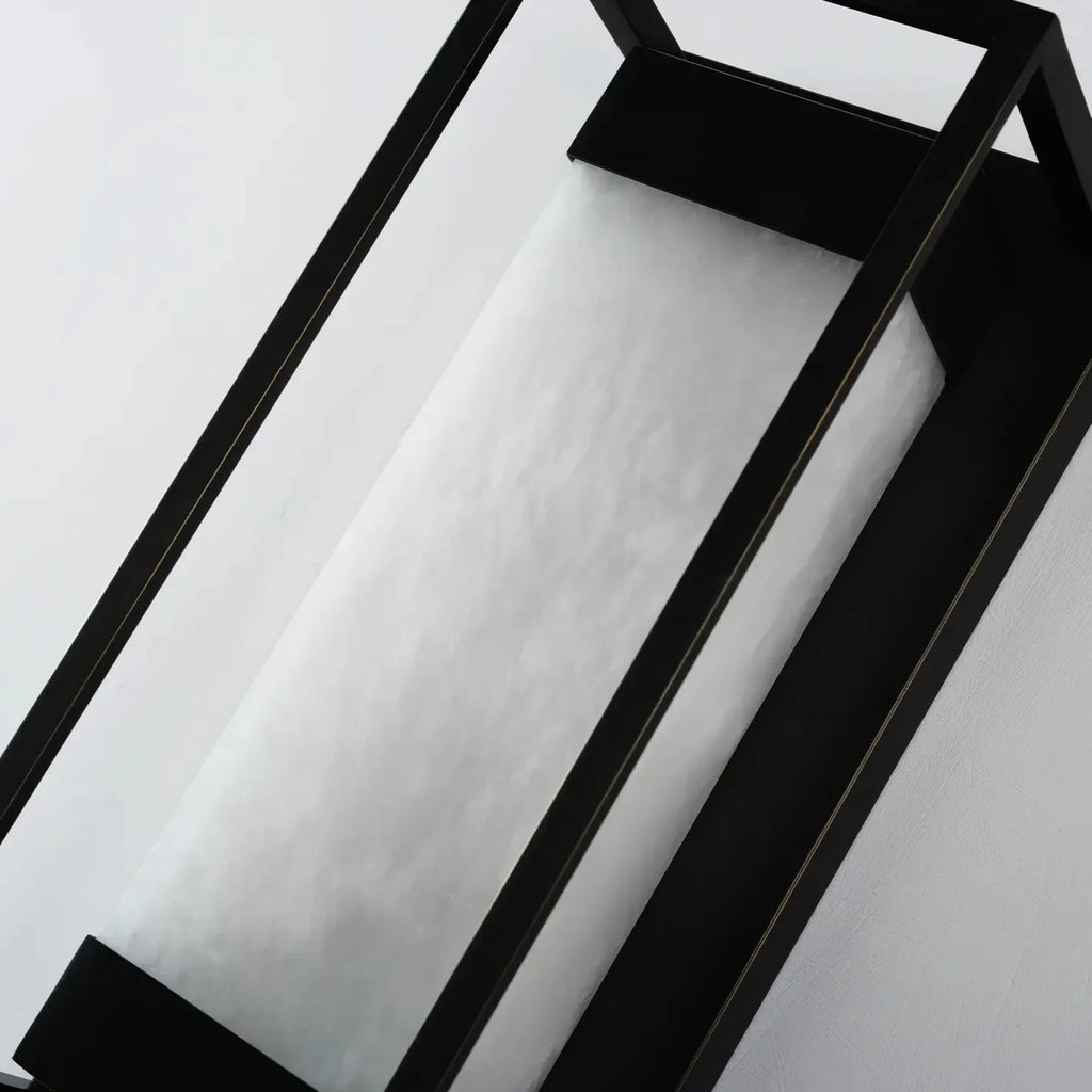 Maurizio Alabaster Square-Shaped Wall Sconces