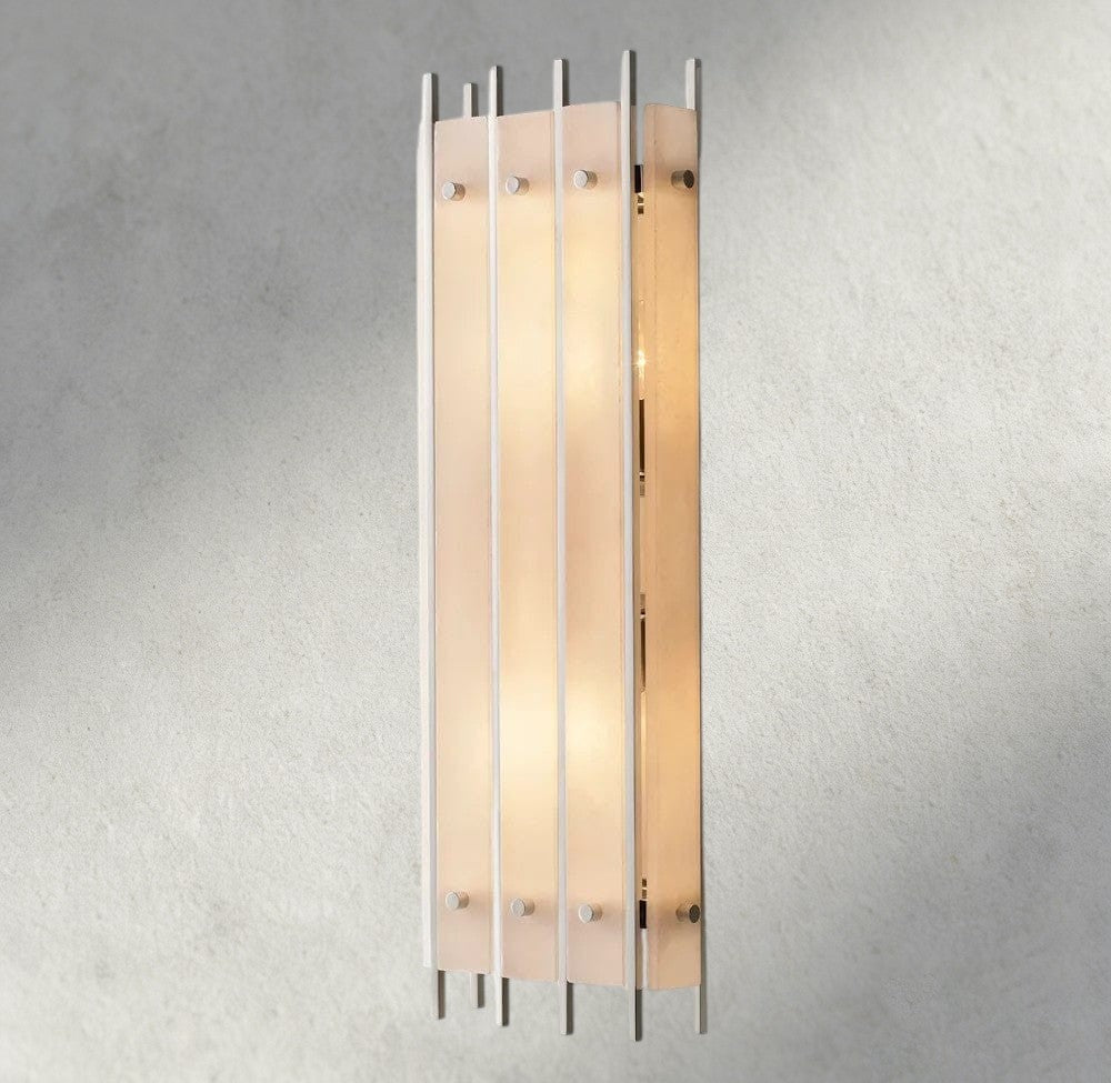 San Marco Alabaster Grand Rectangular Sconce-wall sconce-Jecanoli