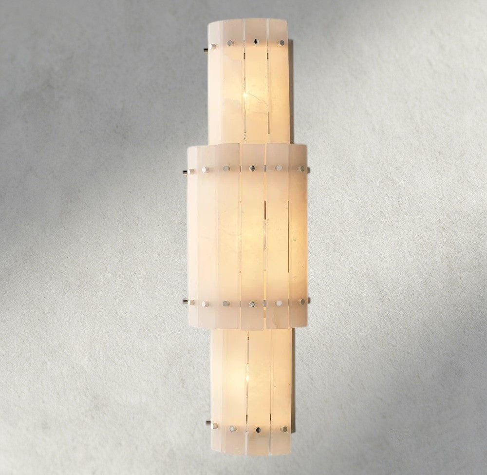 San Marco Alabaster Grand Round Sconce-wall sconce-Jecanoli