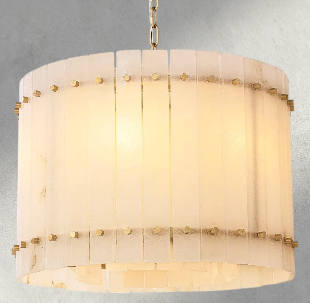San Marco Alabaster Round Chandelier 22", 37", 48", 60"-chandelier-Jecanoli