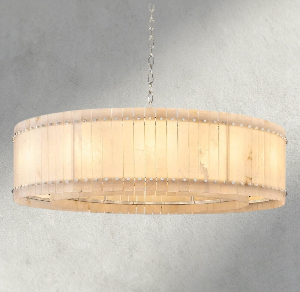 San Marco Alabaster Round Chandelier 22", 37", 48", 60"-chandelier-Jecanoli