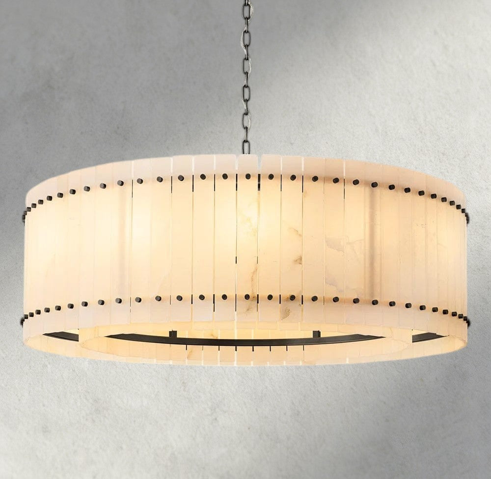 San Marco Alabaster Round Chandelier 22", 37", 48", 60"-chandelier-Jecanoli