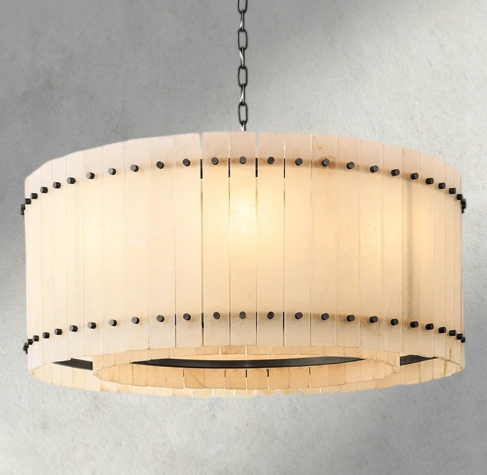 San Marco Alabaster Round Chandelier 22", 37", 48", 60"-chandelier-Jecanoli
