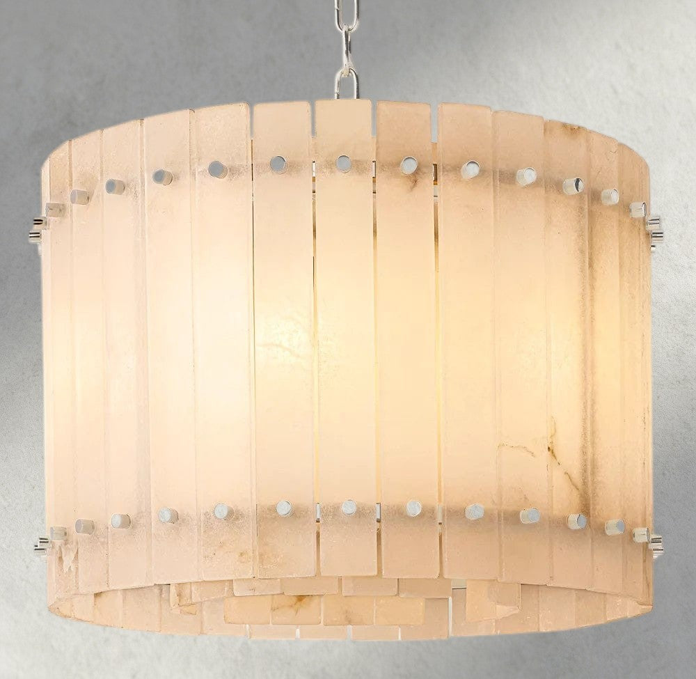 San Marco Alabaster Round Chandelier 22", 37", 48", 60"-chandelier-Jecanoli