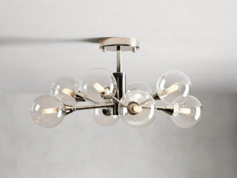 Sera Glass Globe Flushmount-Flushmount-Jecanoli