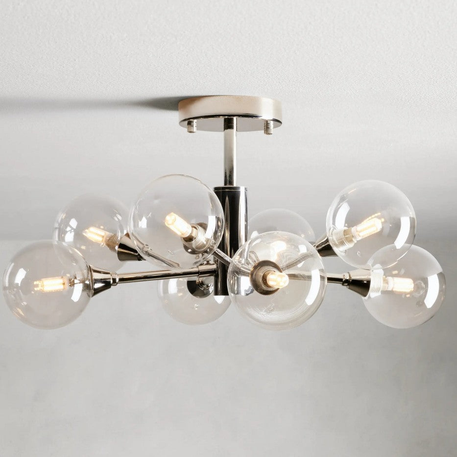 Sera Glass Globe Flushmount-Flushmount-Jecanoli