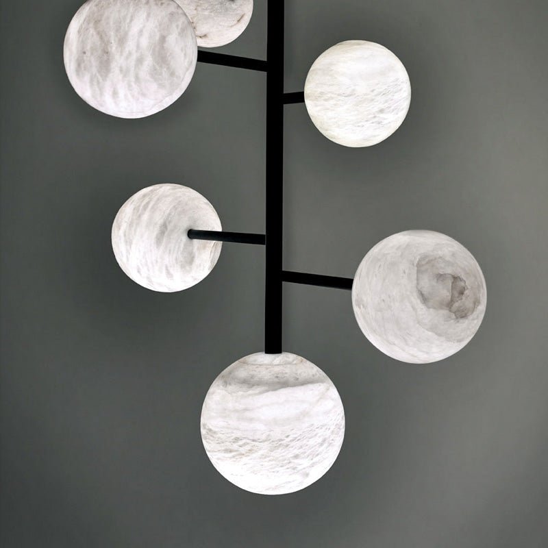 Sian Modern Sphere Delight - Modern Artistic Alabaster Pendant Light - Jecanoli