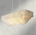 Sirene Clear Glass Rectangular Chandelier 59