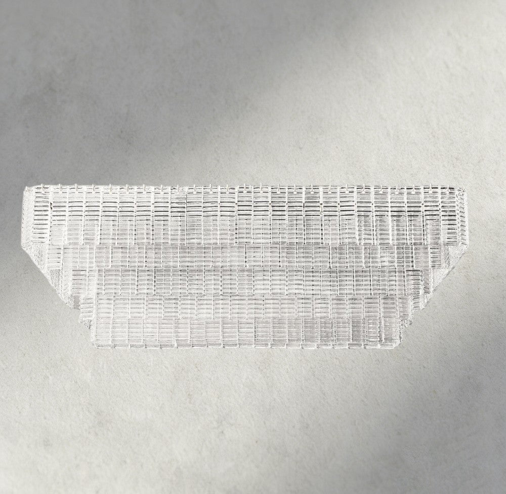Sirene Clear Glass Rectangular Chandelier 59"-chandelier-Jecanoli