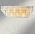 Sirene Clear Glass Rectangular Chandelier 59