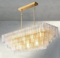 Sirene Clear Glass Rectangular Chandelier 59