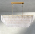 Sirene Clear Glass Rectangular Chandelier 59