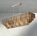 Sirene Smoke Glass Rectangular Chandelier 59