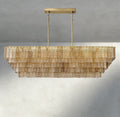 Sirene Smoke Glass Rectangular Chandelier 59