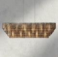Sirene Smoke Glass Rectangular Chandelier 59