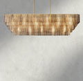 Sirene Smoke Glass Rectangular Chandelier 59