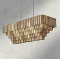 Sirene Smoke Glass Rectangular Chandelier 59