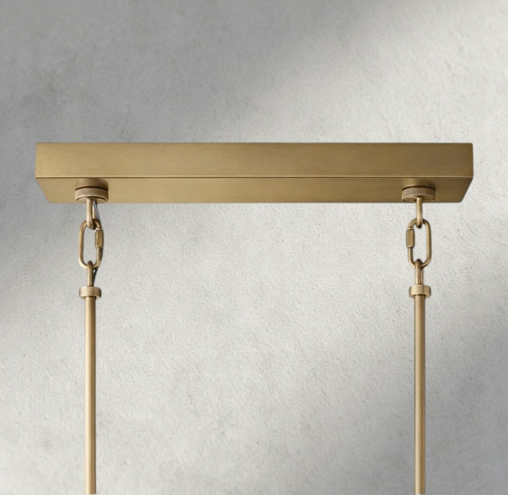 Sirene Smoke Glass Rectangular Chandelier 59", 77"-chandelier-Jecanoli