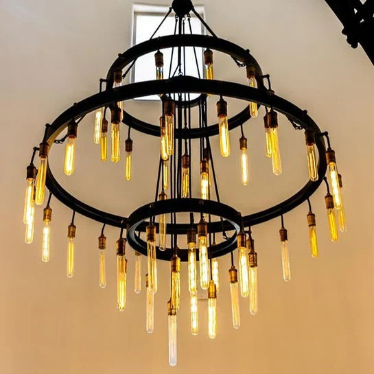 Retro-Inspired Metal Pendant Light Chandelier for Living Room/Bedroom/Staircase/Villa-Jecanoli