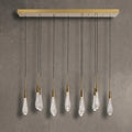 Soltaire Glass Linear Chandelier 36"