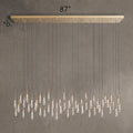 Soltaire Glass Linear Chandelier 87"