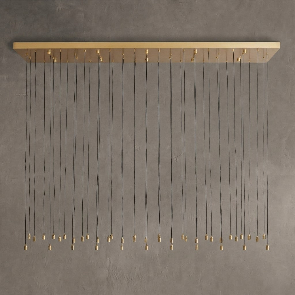 Soltaire Glass Linear Chandelier 87"