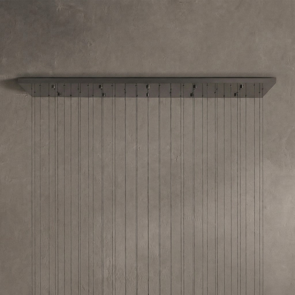 Soltaire Glass Linear Chandelier 87"