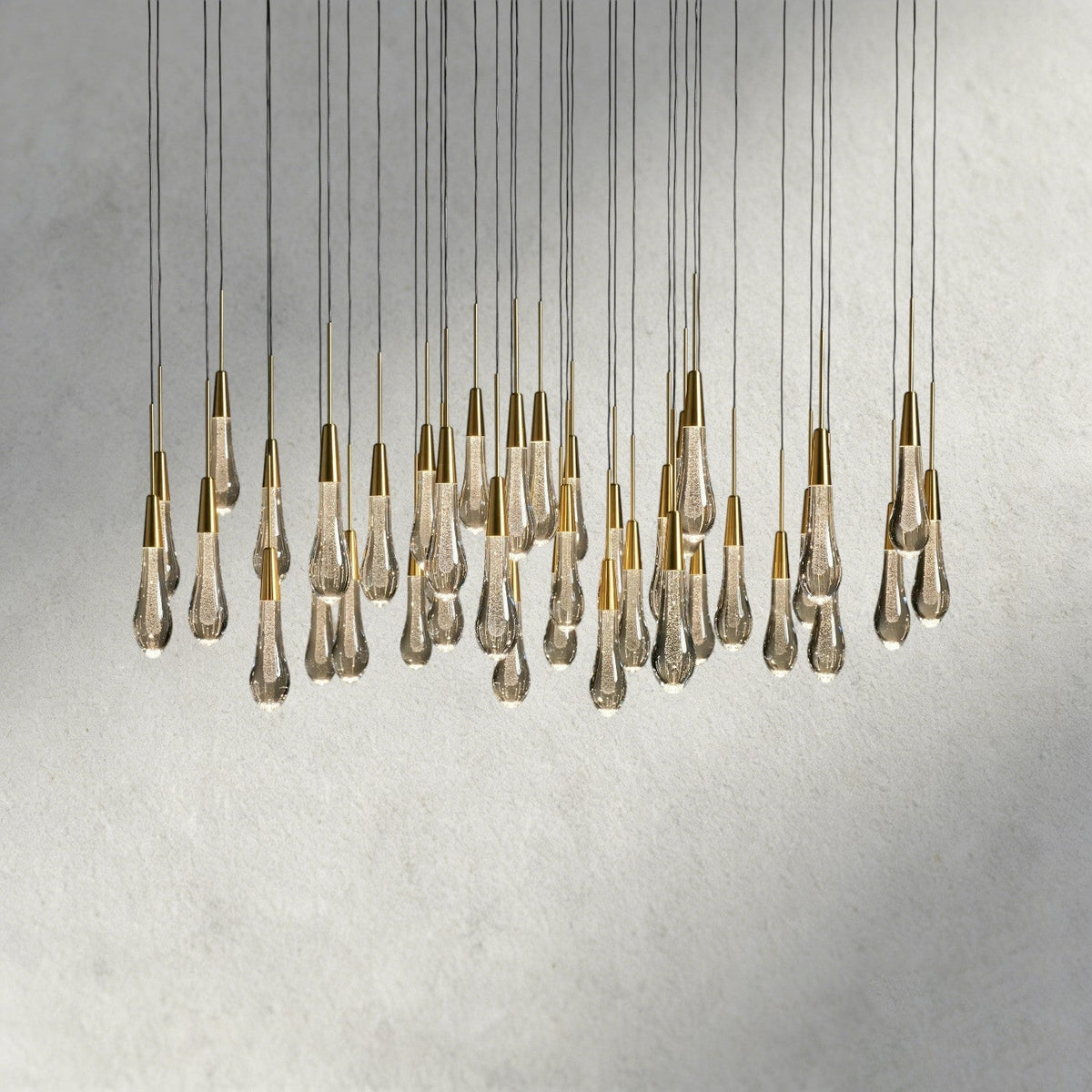 48" / Brass Soltaire Round Chandelier 17", 24", 36", 58"