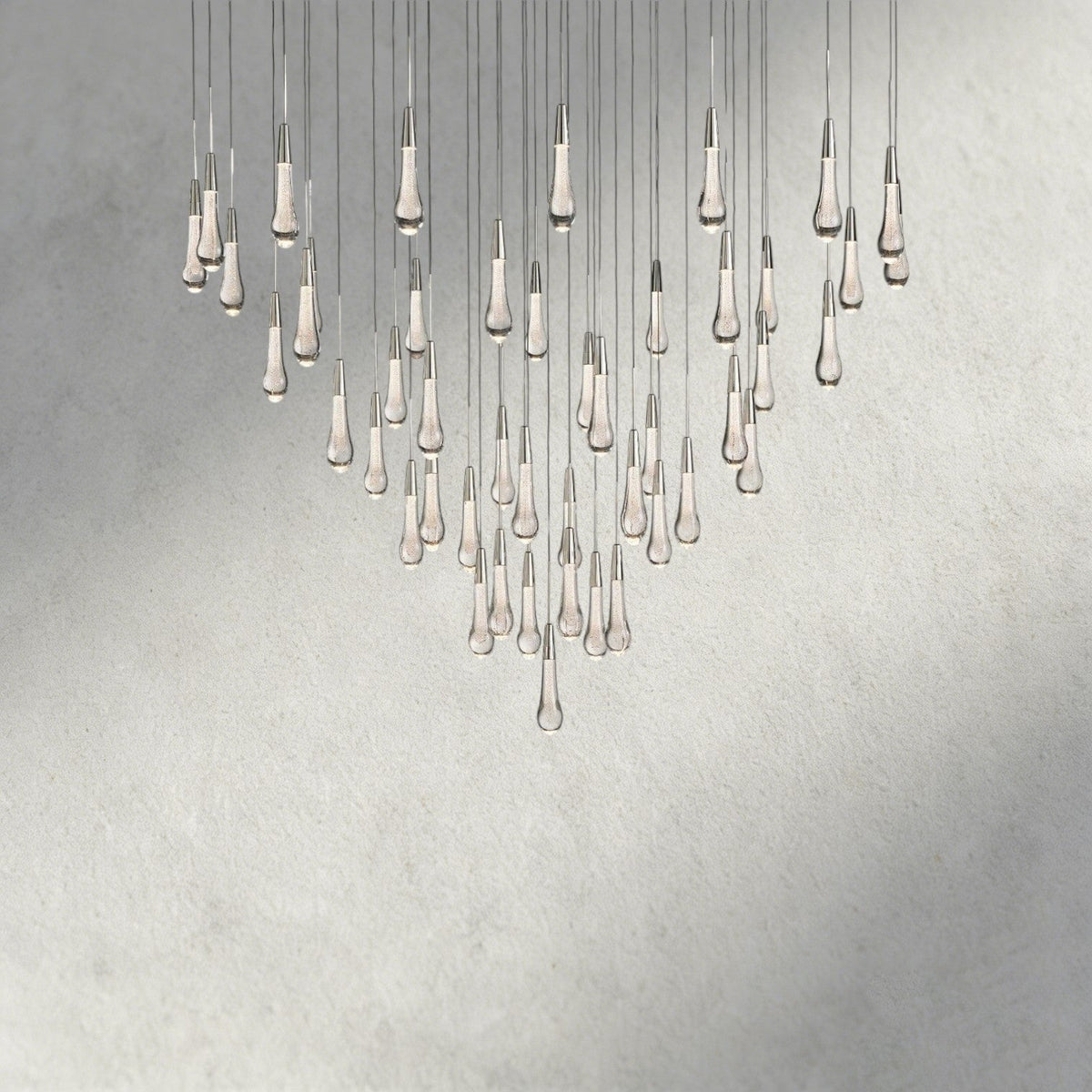 58" / Nickle Soltaire Round Chandelier 17", 24", 36", 58"