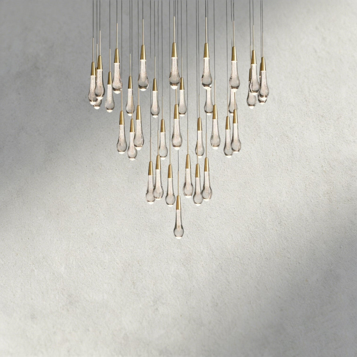 36" / Brass Soltaire Round Chandelier 17", 24", 36", 58"