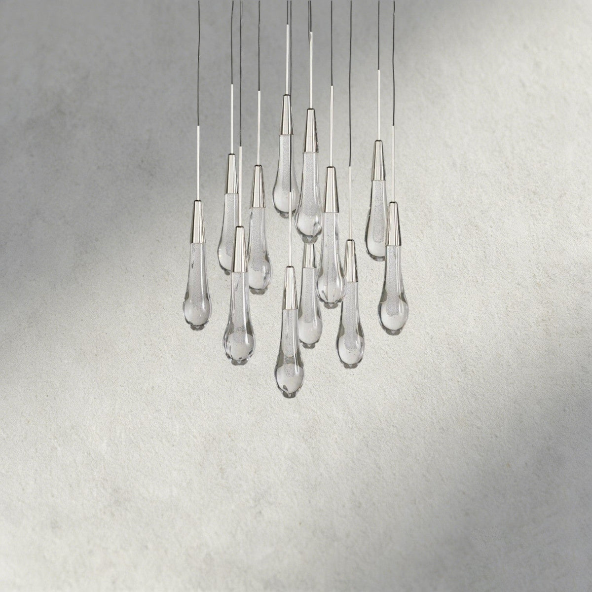 17" / Nickle Soltaire Round Chandelier 17", 24", 36", 58"