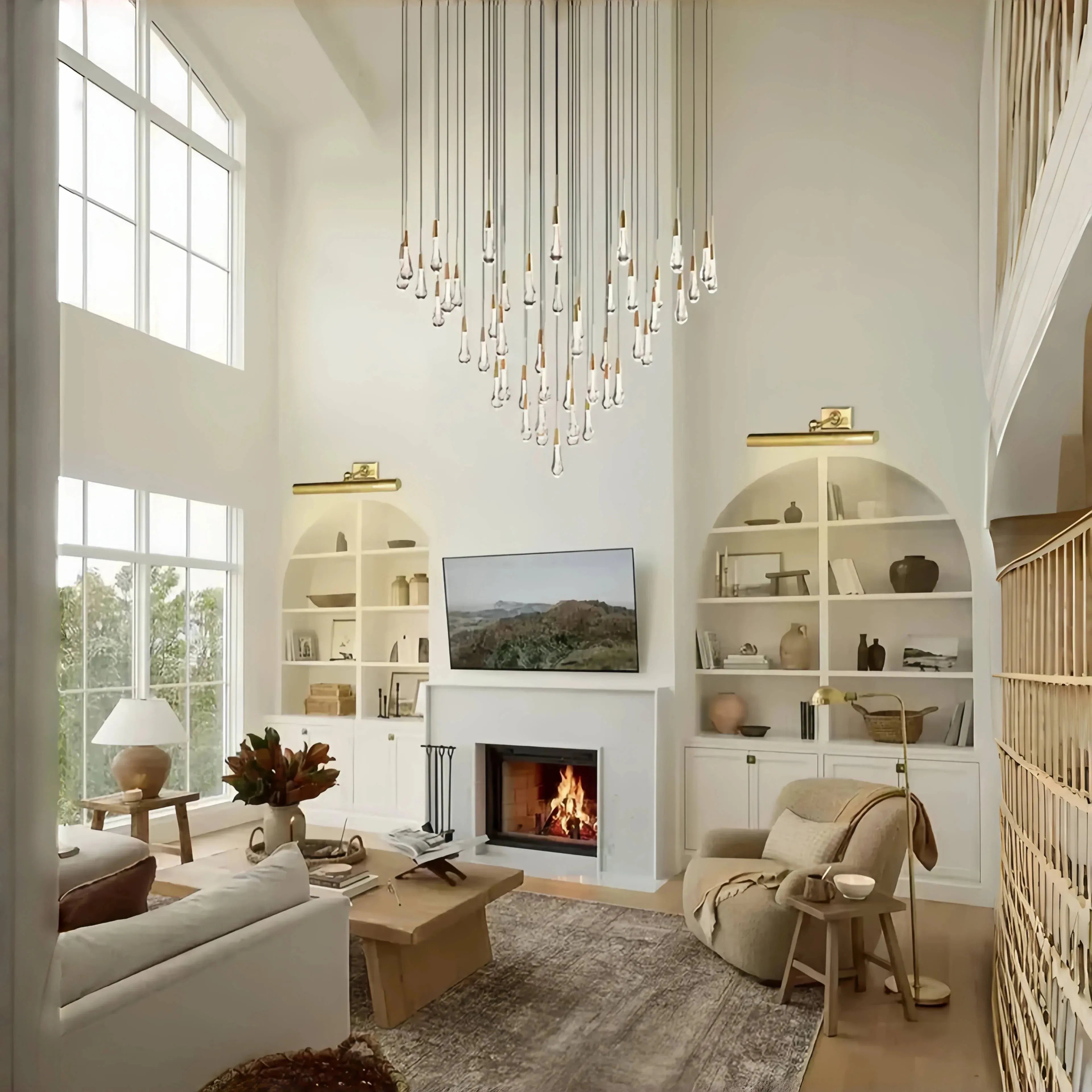 Soltaire Round Chandelier 17" 24" 36“ 58“