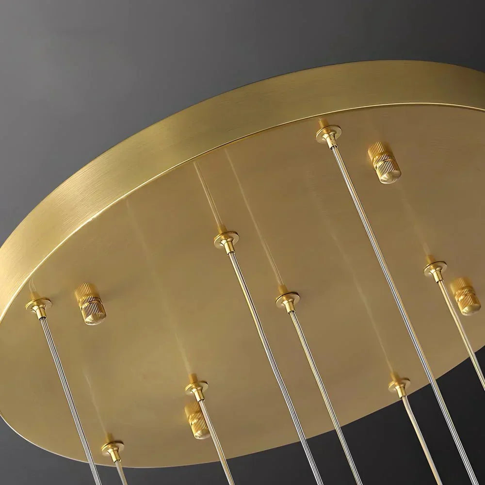Spiral Pineapple Multi Glass Ball Staircase Chandelier - Jecanoli