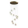 Spiral Pineapple Multi Glass Ball Staircase Chandelier - Jecanoli
