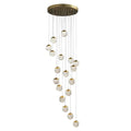 Spiral Pineapple Multi Glass Ball Staircase Chandelier - Jecanoli