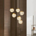 Spiral Pineapple Multi Glass Ball Staircase Chandelier - Jecanoli