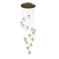 Spiral Pineapple Multi Glass Ball Staircase Chandelier - Jecanoli
