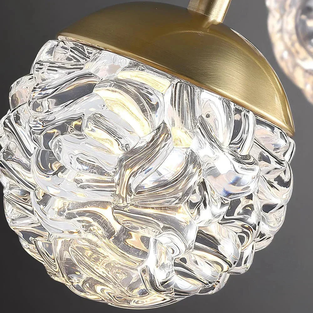 Spiral Pineapple Multi Glass Ball Staircase Chandelier - Jecanoli