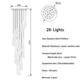 Spiral Raindrop Staircase Ceiling Lighting - 1 LightsWarm White 3000kJecanoli