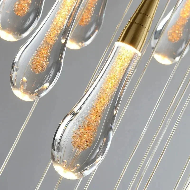 Spiral Raindrop Staircase Ceiling Lighting - 1 LightsWarm White 3000kJecanoli