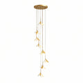 Staircase Chandelier Ideas Art Ceramic Flower Ceiling Light - Jecanoli