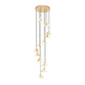 Staircase Chandelier Ideas Art Ceramic Flower Ceiling Light - Jecanoli