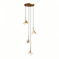 Staircase Chandelier Ideas Art Ceramic Flower Ceiling Light - Jecanoli