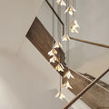 Staircase Chandelier Ideas Art Ceramic Flower Ceiling Light - Jecanoli