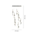 Staircase Crystal Chandelier Modern Aluminum Ceiling Light - Jecanoli