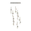 Staircase Crystal Chandelier Modern Aluminum Ceiling Light - Jecanoli