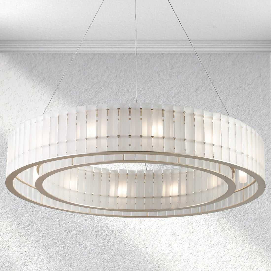 Swaroevan Parallel Round Chandelier - Single LayerJecanoli