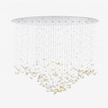 Sylvane LED K9 Crystal Branch Chandelier - L 59.1″ × W 11.8″ × H 59.1″Amber & ClearWarm LightBlushlighting