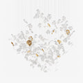 Sylvara Ceramic Blossom Chandelier - Dia 23.6″ × H 39.4″Gold & WhiteWarm LightBlushlighting