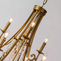 Tatum Lux Shell Crystal Chandelier - 9 Heads ∅ 31.5″ x H 47.2″/ Dia 80cm x H 120cmCopper & Clear Crystal - Manor Lights